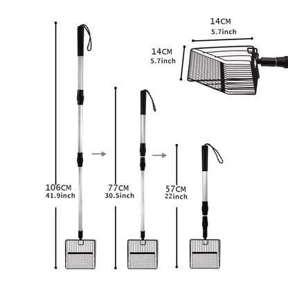 Retractable Chicken Coop Rake with Ergonomic Handle - Smarsty