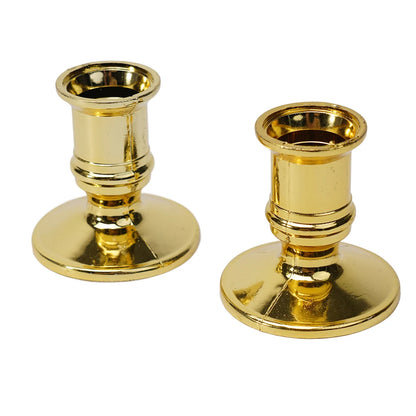 Silver Gold Taper Candle Holders Set for Elegant Home Decor - Smarsty