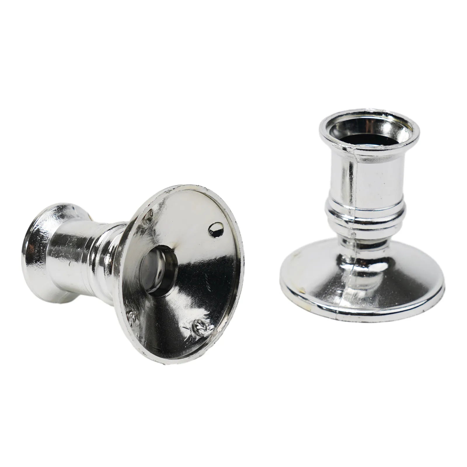 Silver Gold Taper Candle Holders Set for Elegant Home Decor - Smarsty