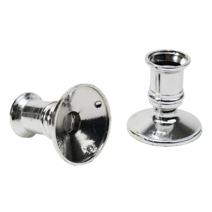 Silver Gold Taper Candle Holders Set for Elegant Home Decor - Smarsty