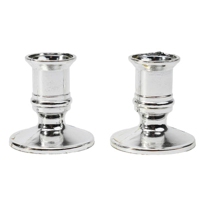 Silver Gold Taper Candle Holders Set for Elegant Home Decor - Smarsty