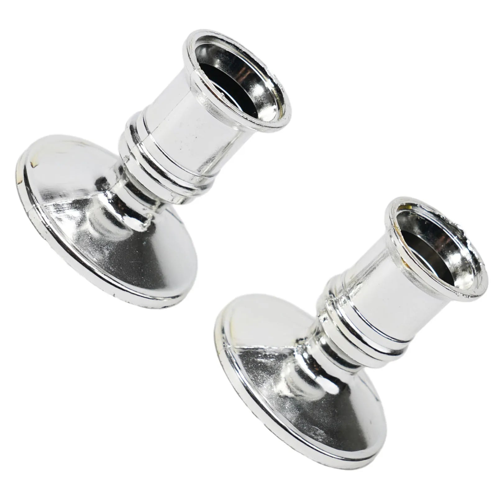 Silver Gold Taper Candle Holders Set for Elegant Home Decor - Smarsty