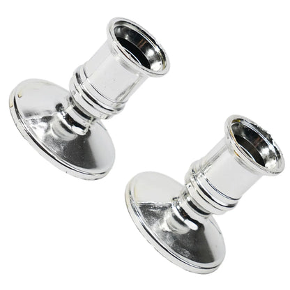 Silver Gold Taper Candle Holders Set for Elegant Home Decor - Smarsty