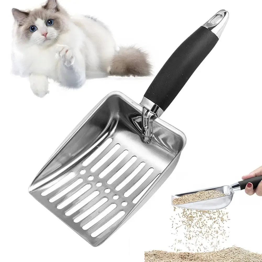 Stainless Steel Cat Litter Scoop with Long Handle - Smarsty