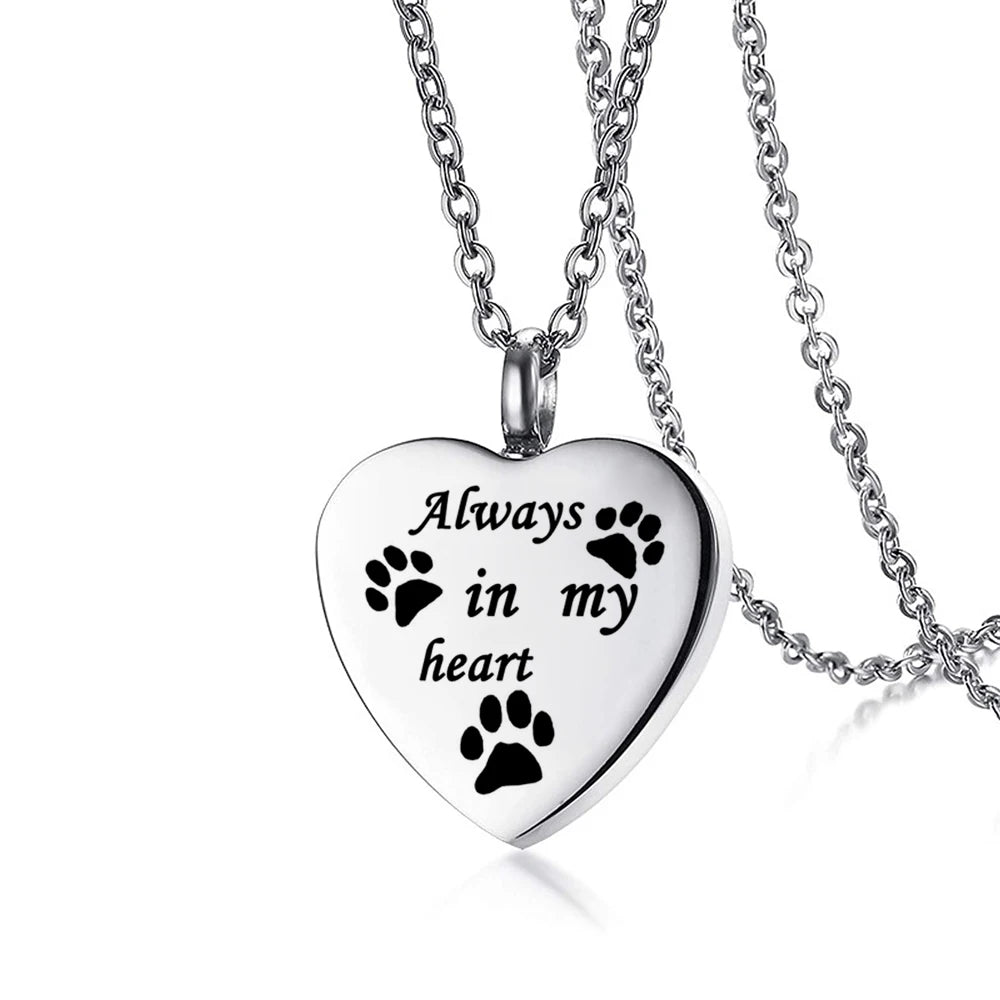Stainless Steel Heart Cremation Jewelry for Pet Ashes - Smarsty