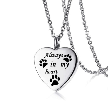 Stainless Steel Heart Cremation Jewelry for Pet Ashes - Smarsty