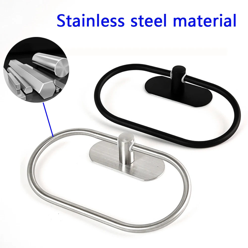 Self-Adhesive Stainless Steel Towel Holder for Easy Installation - Smarsty