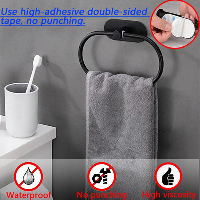 Self-Adhesive Stainless Steel Towel Holder for Easy Installation - Smarsty