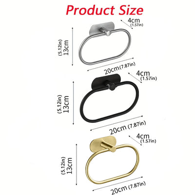 Self-Adhesive Stainless Steel Towel Holder for Easy Installation - Smarsty