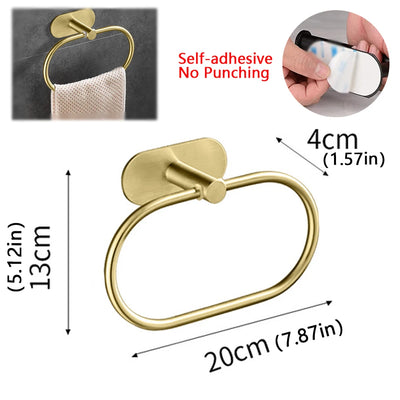 Self-Adhesive Stainless Steel Towel Holder for Easy Installation - Smarsty