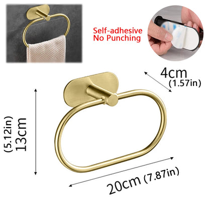 Self-Adhesive Stainless Steel Towel Holder for Easy Installation - Smarsty