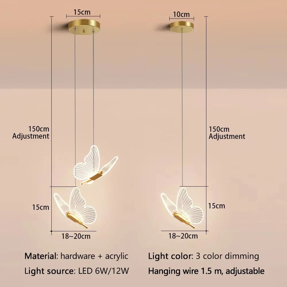Modern LED Butterfly Pendant Light for Stylish Home Decor - Smarsty