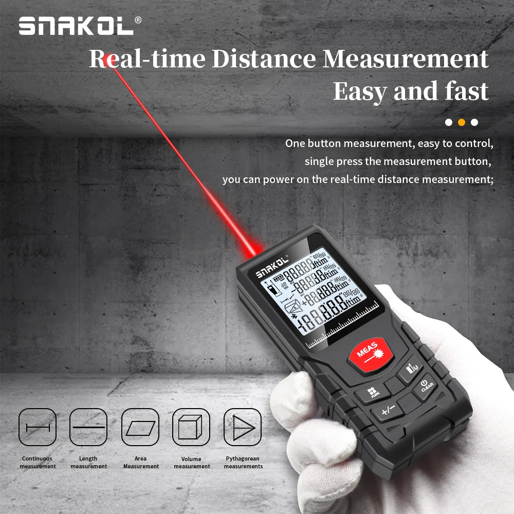 Snakol Laser Distance Meter with High Accuracy Measurement - Smarsty