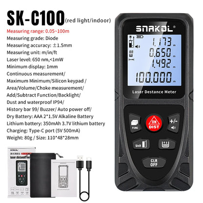 Snakol Laser Distance Meter with High Accuracy Measurement - Smarsty