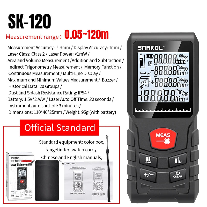 Snakol Laser Distance Meter with High Accuracy Measurement - Smarsty