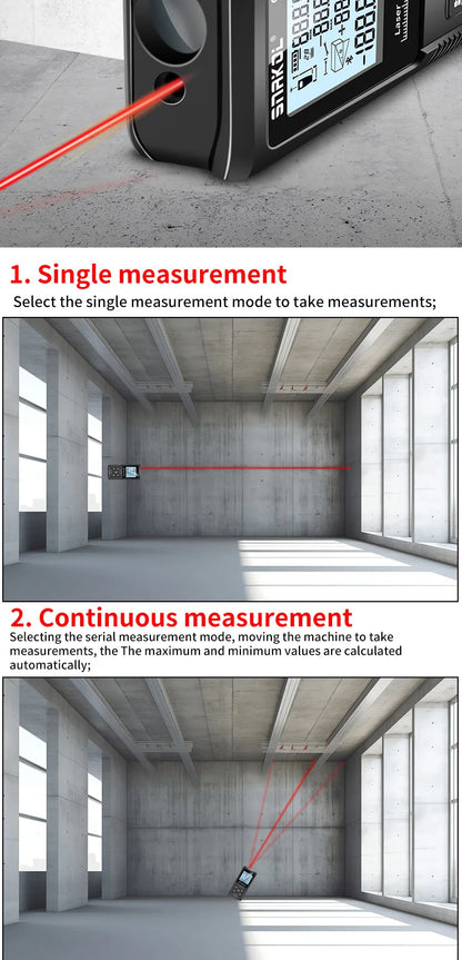 Snakol Laser Distance Meter with High Accuracy Rangefinder - Smarsty