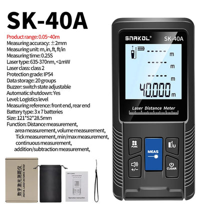 Snakol Laser Distance Meter with High Accuracy Rangefinder - Smarsty