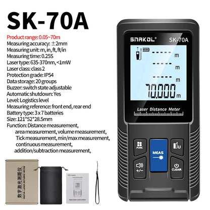 Snakol Laser Distance Meter with High Accuracy Rangefinder - Smarsty