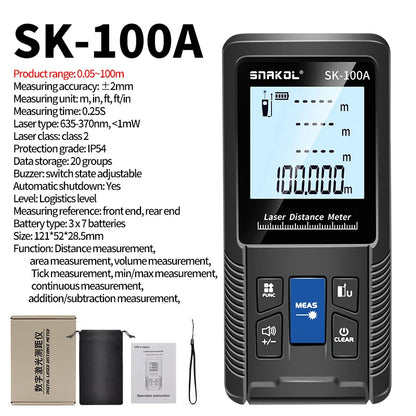 Snakol Laser Distance Meter with High Accuracy Rangefinder - Smarsty