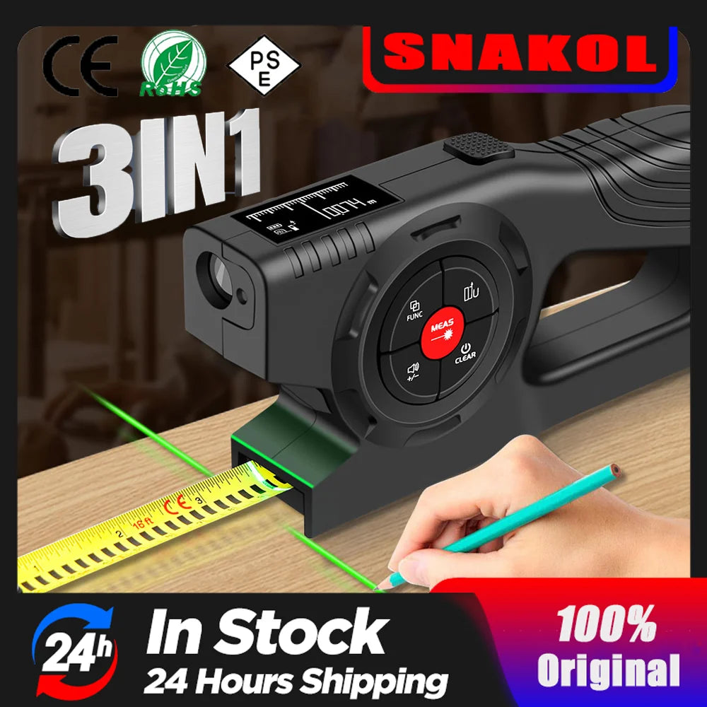 3 in 1 Laser Rangefinder with Backlight LCD Display - Smarsty