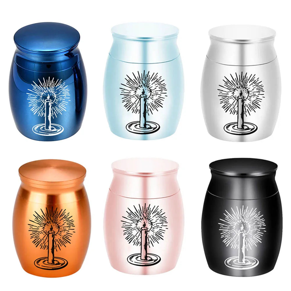Mini Urns for Ashes with Elegant Candle Carving - Smarsty
