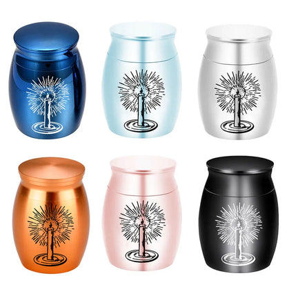 Mini Urns for Ashes with Elegant Candle Carving - Smarsty
