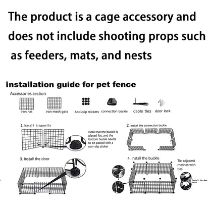 Extra Large Three-Story Cat Cage with Integrated Litter Box - Smarsty