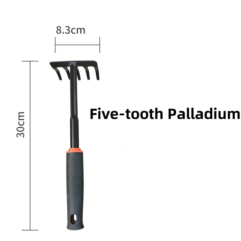 Dual-Purpose Garden Hoe with Five Teeth Rake - Smarsty