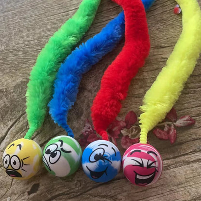 Interactive Colorful Bouncing Ball Cat Toy for Indoor Fun - Smarsty