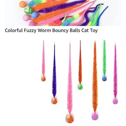 Interactive Colorful Bouncing Ball Cat Toy for Indoor Fun - Smarsty