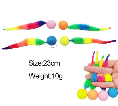 Interactive Colorful Bouncing Ball Cat Toy for Indoor Fun - Smarsty