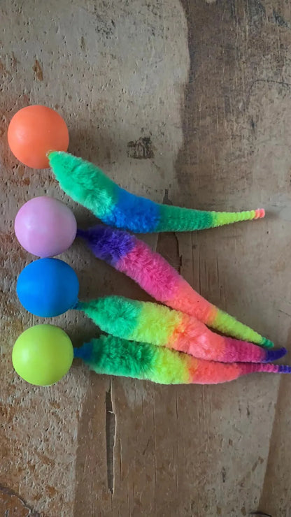 Interactive Colorful Bouncing Ball Cat Toy for Indoor Fun - Smarsty