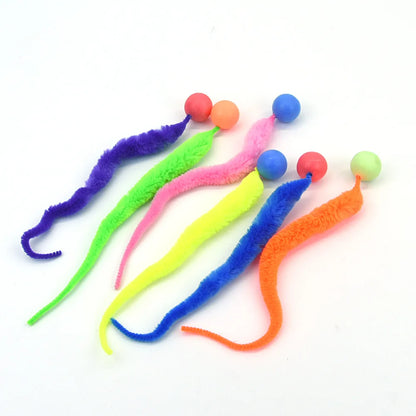 Interactive Colorful Bouncing Ball Cat Toy for Indoor Fun - Smarsty