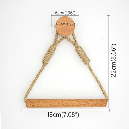 Wooden Wall Mounted Toilet Paper Holder with Towel Rack - Smarsty