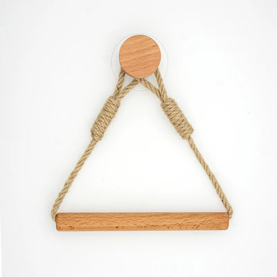 Wooden Wall Mounted Toilet Paper Holder with Towel Rack - Smarsty