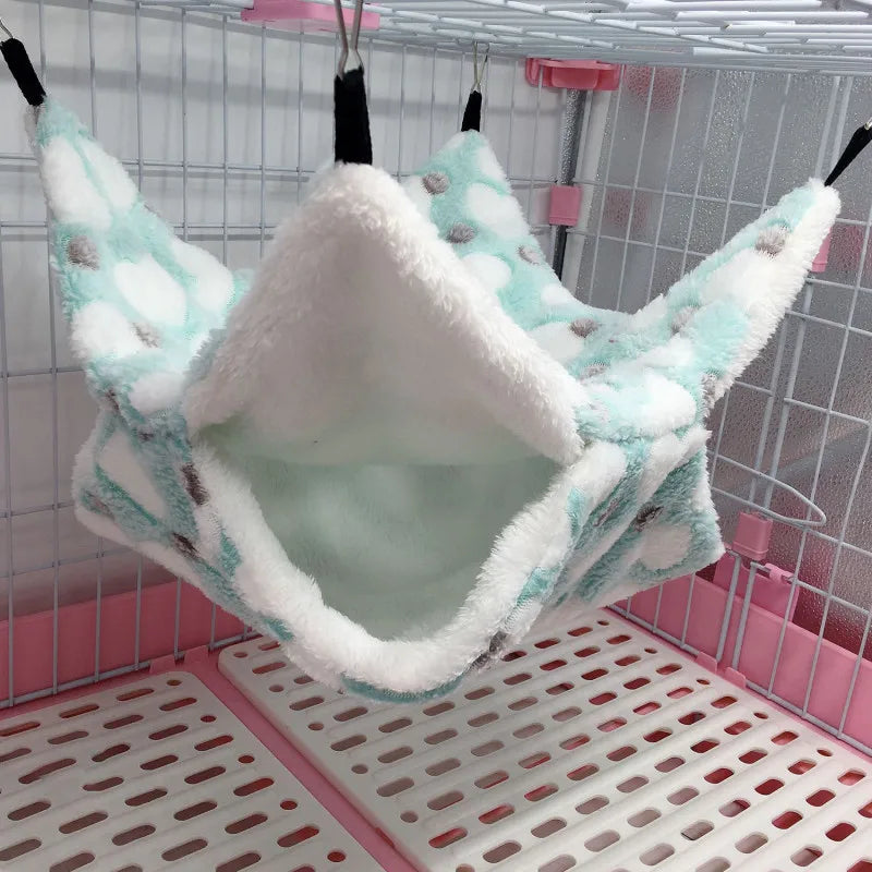 Cozy Fleece Hamster Hideout Bed for Small Pets - Smarsty