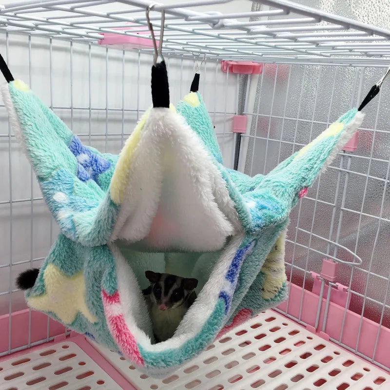 Cozy Fleece Hamster Hideout Bed for Small Pets - Smarsty
