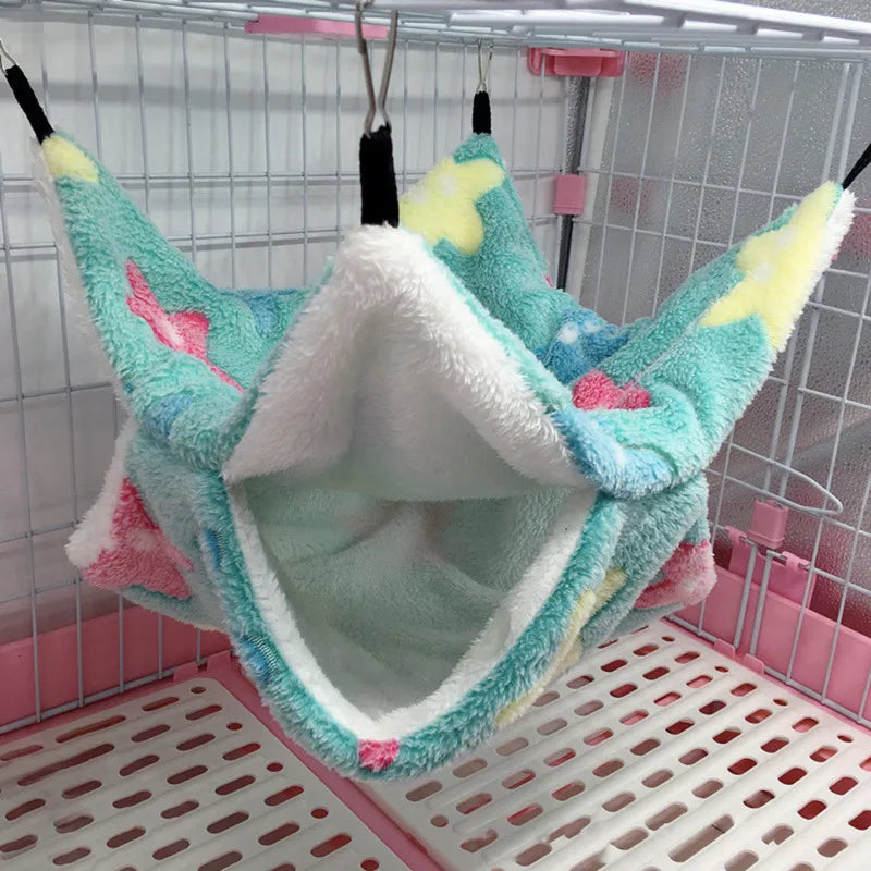 Cozy Fleece Hamster Hideout Bed for Small Pets - Smarsty
