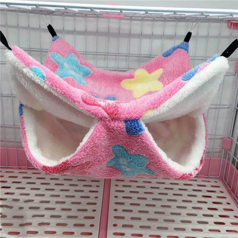 Cozy Fleece Hamster Hideout Bed for Small Pets - Smarsty