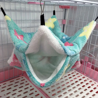 Cozy Fleece Hamster Hideout Bed for Small Pets - Smarsty