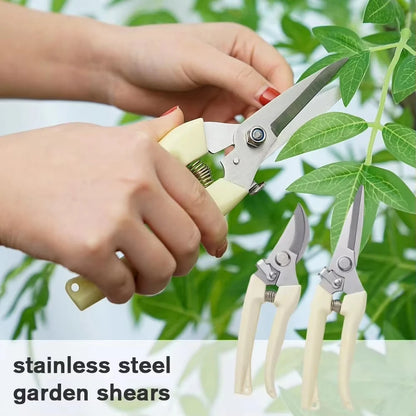 Stainless Steel Pruning Scissors for Effortless Garden Cutting - Smarsty
