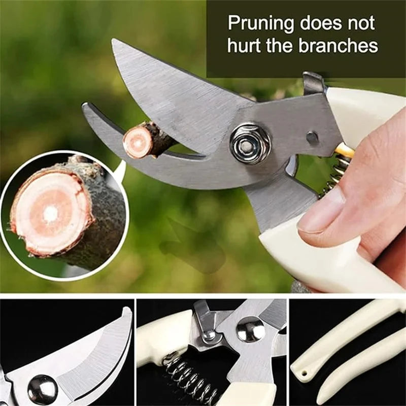 Stainless Steel Pruning Scissors for Effortless Garden Cutting - Smarsty