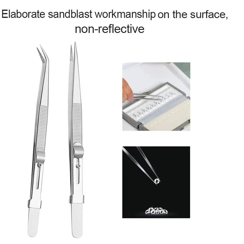 Stainless Steel Adjustable Antistatic Tweezers for Precision Tooling - Smarsty