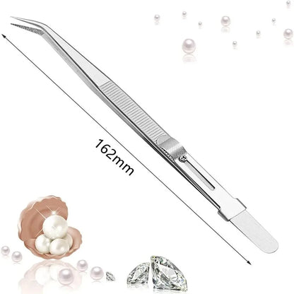 Stainless Steel Adjustable Antistatic Tweezers for Precision Tooling - Smarsty