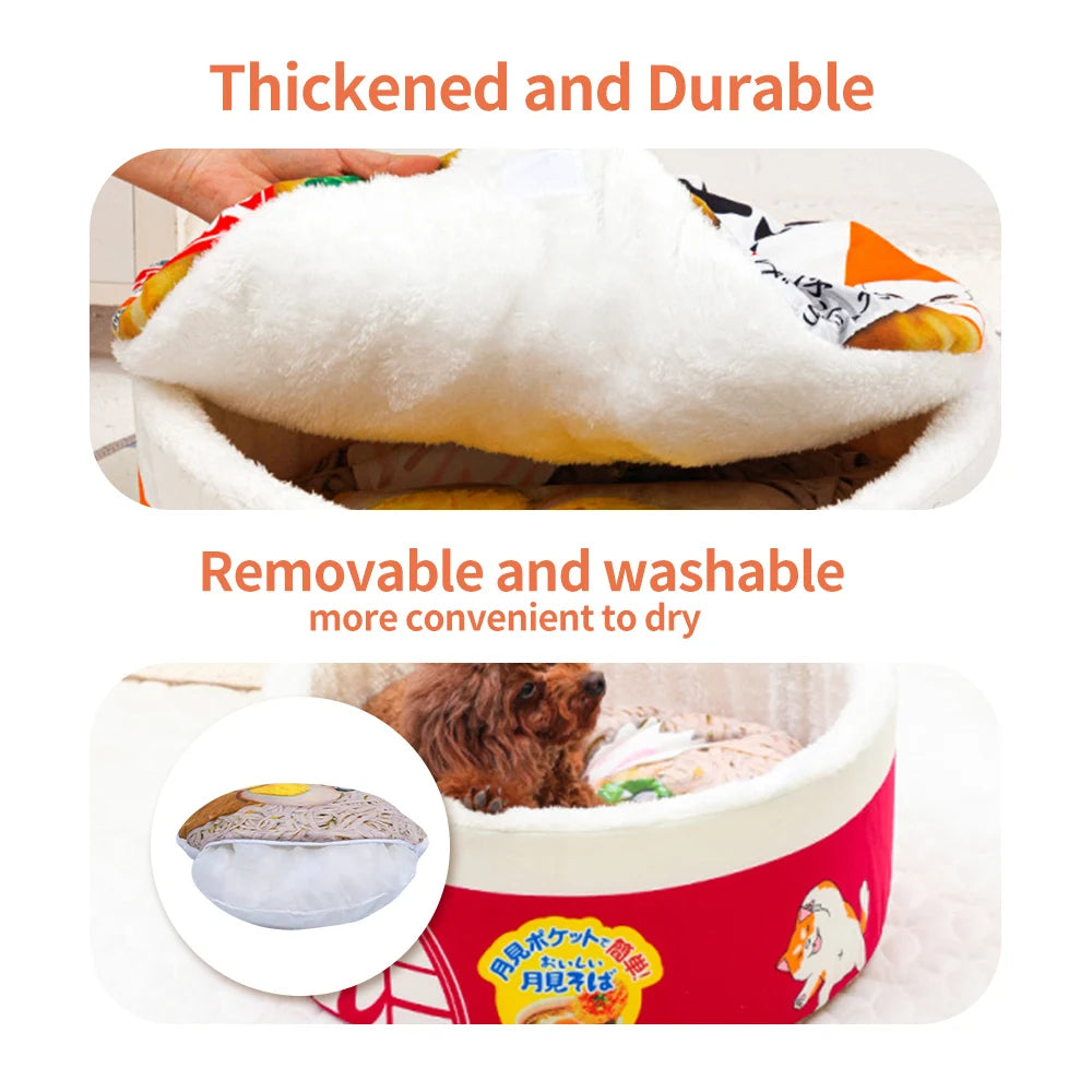 Cozy Instant Noodle Pet Bed for Dogs and Cats - Smarsty