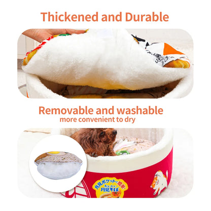 Cozy Instant Noodle Pet Bed for Dogs and Cats - Smarsty