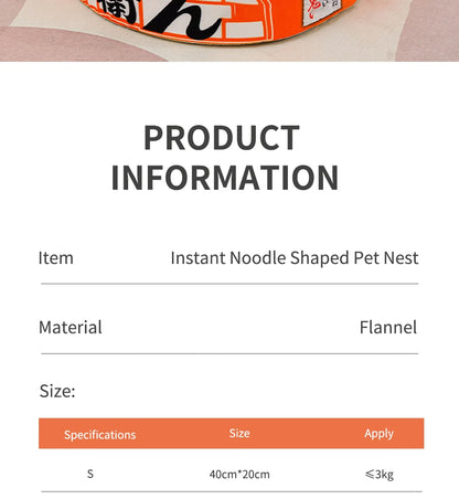 Cozy Instant Noodle Pet Bed for Dogs and Cats - Smarsty
