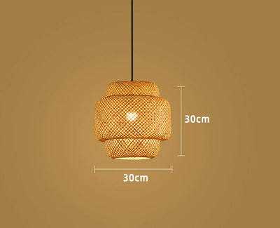 Natural Bamboo Lantern Pendant Light for Cozy Ambiance - Smarsty