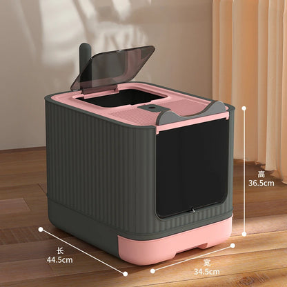 Pet UV Cat Litter Box With Disinfecting Feature - Smarsty