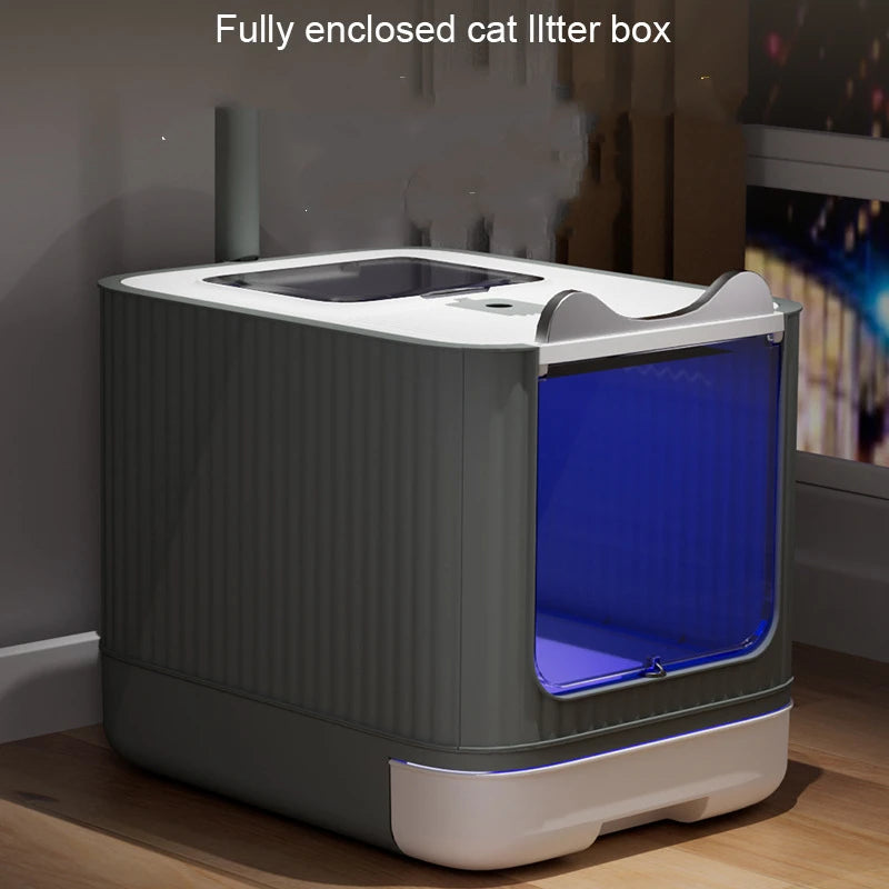 Pet UV Cat Litter Box With Disinfecting Feature - Smarsty